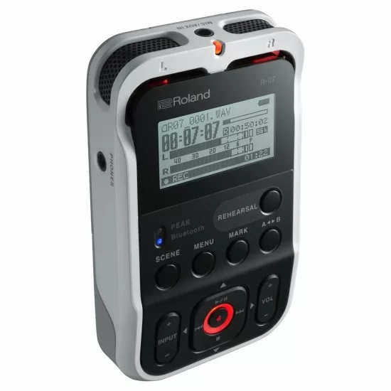 Roland R-07 High Resolution Audio Recorder - White - M4music.com